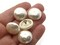 5 19mm Vintage Round White Plastic Pearl Shank Buttons